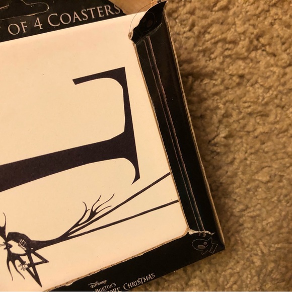 Monogram Initial " L" Nightmare Before Christmas Jack Skellington Coasters (4) - Picture 5 of 5